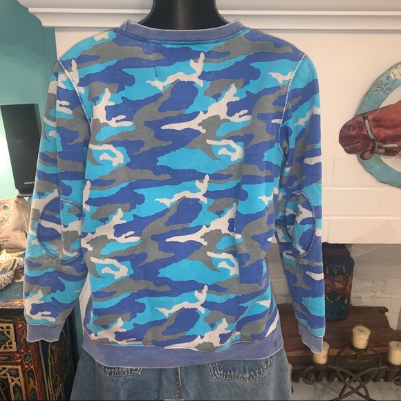 KINGS OF COLE TURQUOISE CAMOUFLAGE CAMO SWEATSHIRT - Picture 3 of 10